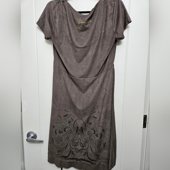 Desigual faux suede dress in large - Picture 2 of 4